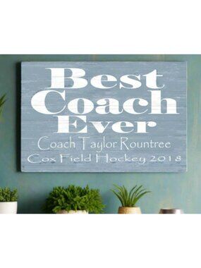 Personalized Solid Wood Coach Sign - Custom Thank You Gift for Sports & Mentors